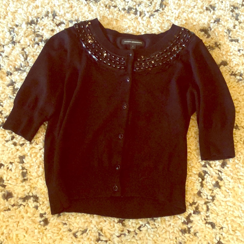 Express black cardigan